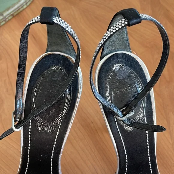 🖤 Rene Caovilla Crystal Platform High Heels in Black size 39.5 - Picture 3 of 13
